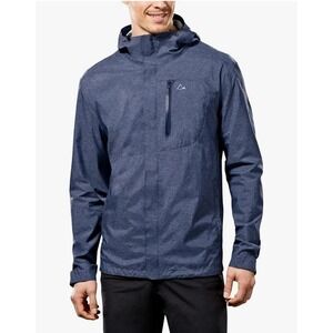 Paradox Costco Mens XL Blue Waterproof Breathable Hooded Rain Jacket Windbreaker